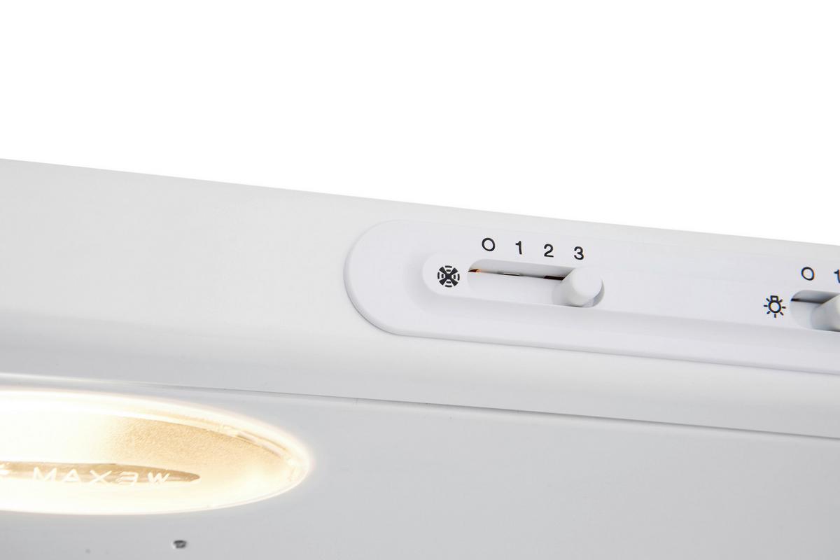 Dunstabzugshaube Suna Weiß B: 50 cm, Led - Weiß, Trend, Metall (50/7,6/47cm) - Respekta