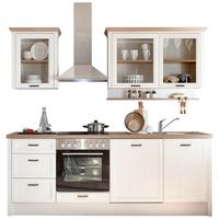 Kuchynský blok JASMIN bez spotrebičov, šírka 230 cm - antracitová/dub artisan, Konventionell, kov/kompozitné drevo (230/228/60cm) - Carryhome