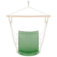 ZÁVĚSNÉ KŘESLO RELAX - zelená/přírodní barvy, dřevo/textil (100/47cm) - Modern Living