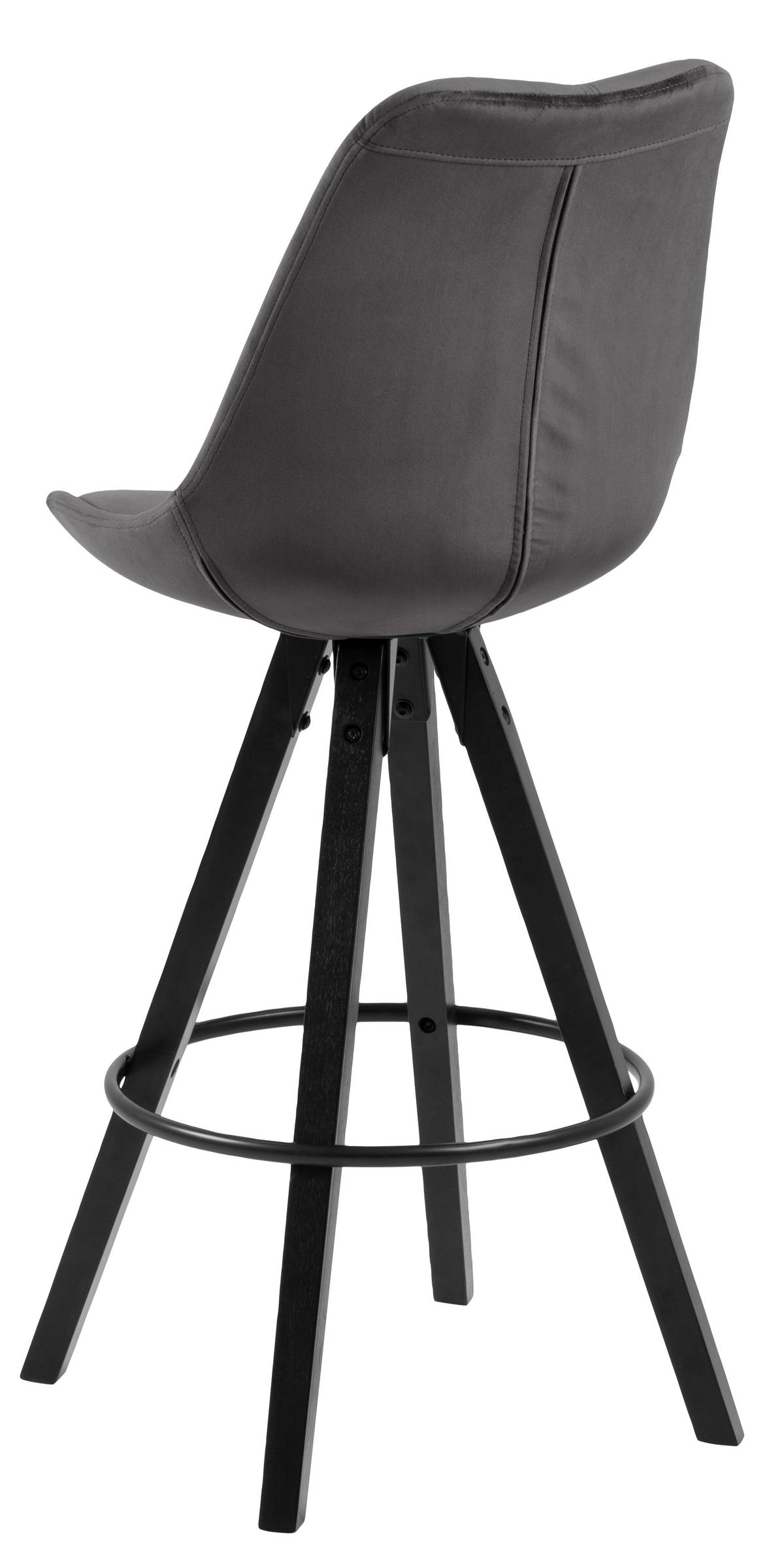 Barová židle DIMA tmavě šedá - černá/tmavě šedá, Design, kov/dřevo (48/112/56cm) - Carryhome