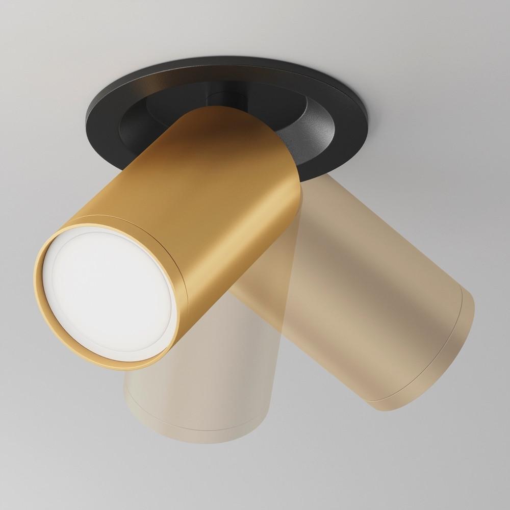 Deckenleuchte Focus S - Goldfarben/Schwarz, MODERN, Metall (5,2/12,3cm) - MAYTONI