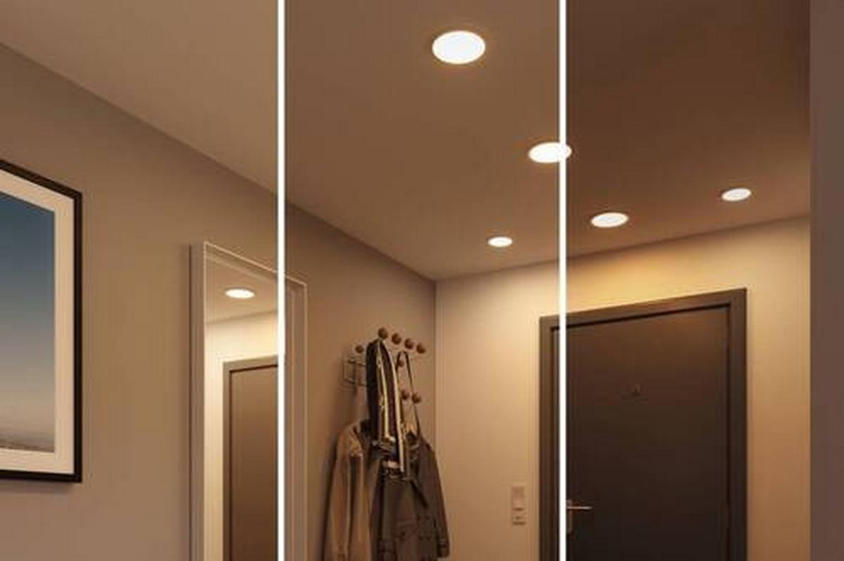 LED-Deckenleuchte Ø 23 cm 1-Flammig, 3-Fach dimmbar - Chromfarben, Design, Kunststoff (23,0cm) - Paulmann
