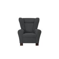 Křeslo ušák CHANDLER, grafitová - barvy grafitu/hnědá, Design, dřevo/kompozitní dřevo (95/109/97cm) - Ondega