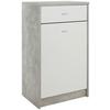 Kommode B: 50 Cm 4-you New Beton Optik/weiß - Weiß/Grau, MODERN, Holzwerkstoff (50/85,4/34,6cm)