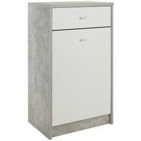 Kommode B: 50 cm 4-You New Beton Optik/Weiß - Weiß/Grau, MODERN, Holzwerkstoff (50/85,4/34,6cm)