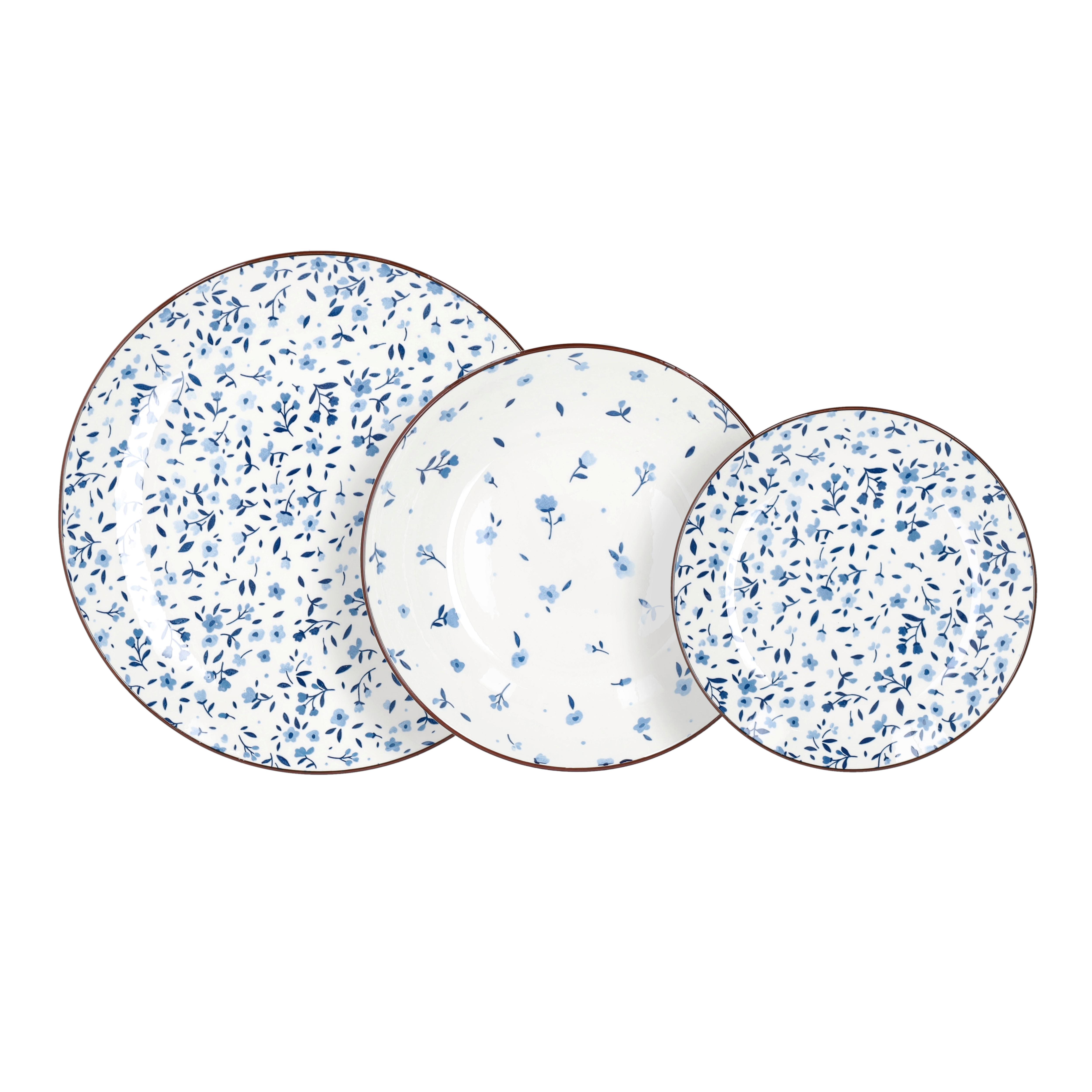 Tafelservice Country Side - Blau/Weiß, Design, Keramik - Luca Bessoni