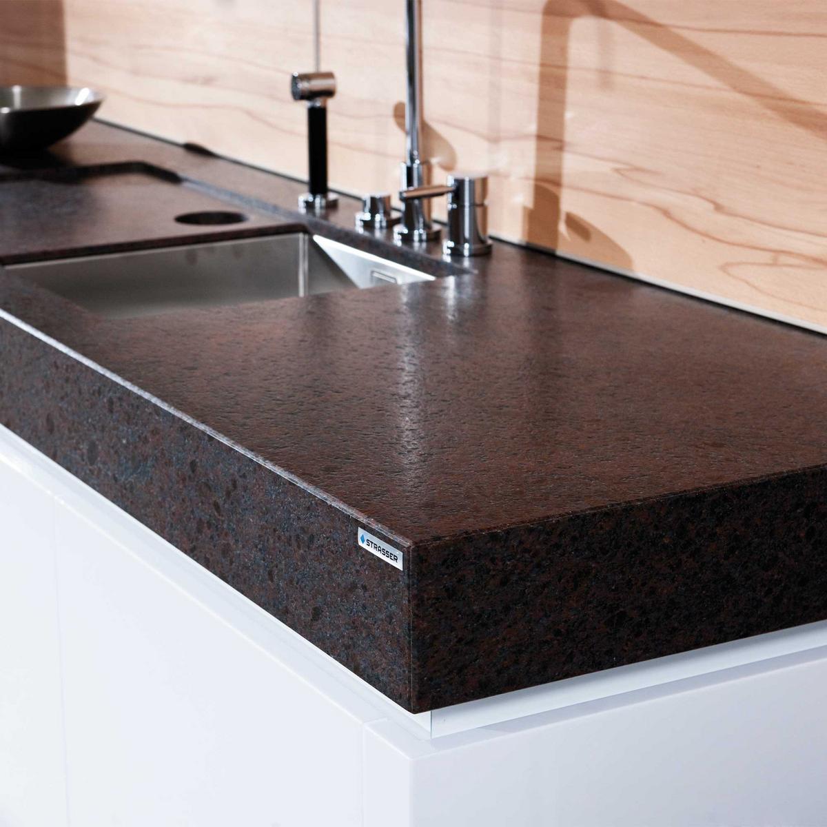Naturstein Leather Look Naturstein Coffee Brown - Braun, MODERN, Stein - Strasser