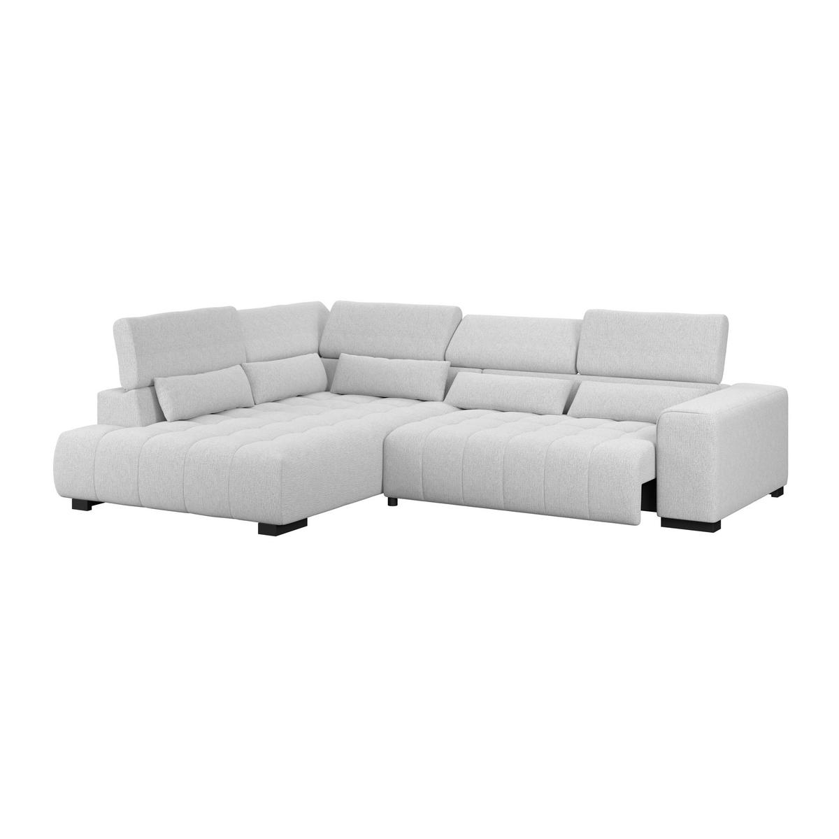 Ecksofa Matera Hellgrau S: 226x311cm - Hellgrau/Schwarz, Trend, Textil (226/311cm)