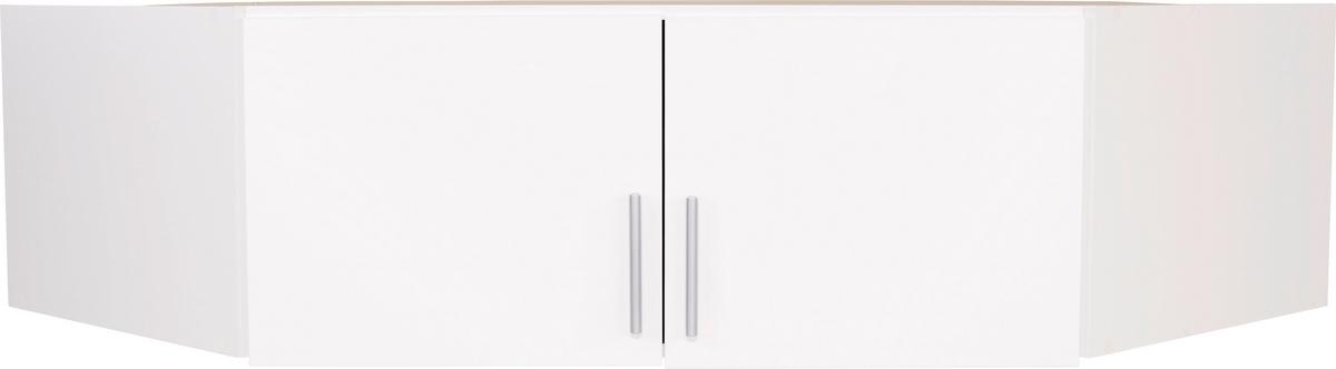 Aufsatzschrank Für Eckschrank 117cm Celle, Weiß - Weiß Hochglanz/Weiß, MODERN, Holzwerkstoff (117/39/117cm)