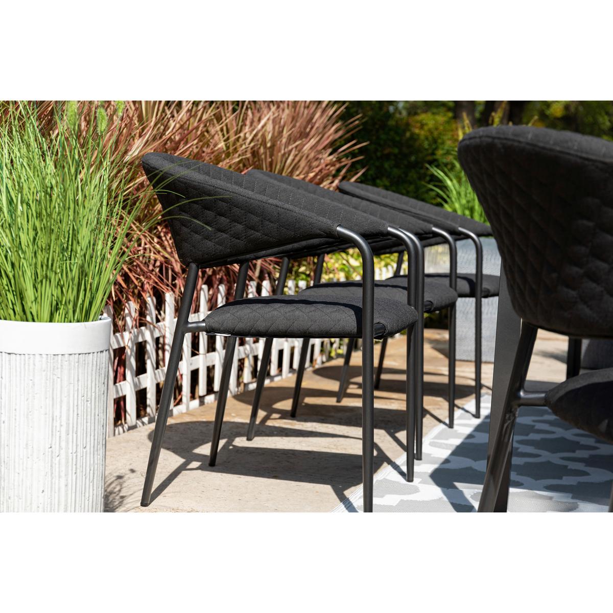 Stapelsessel Puro - Anthrazit, MODERN, Textil/Metall (58/83/66cm) - Gardenson