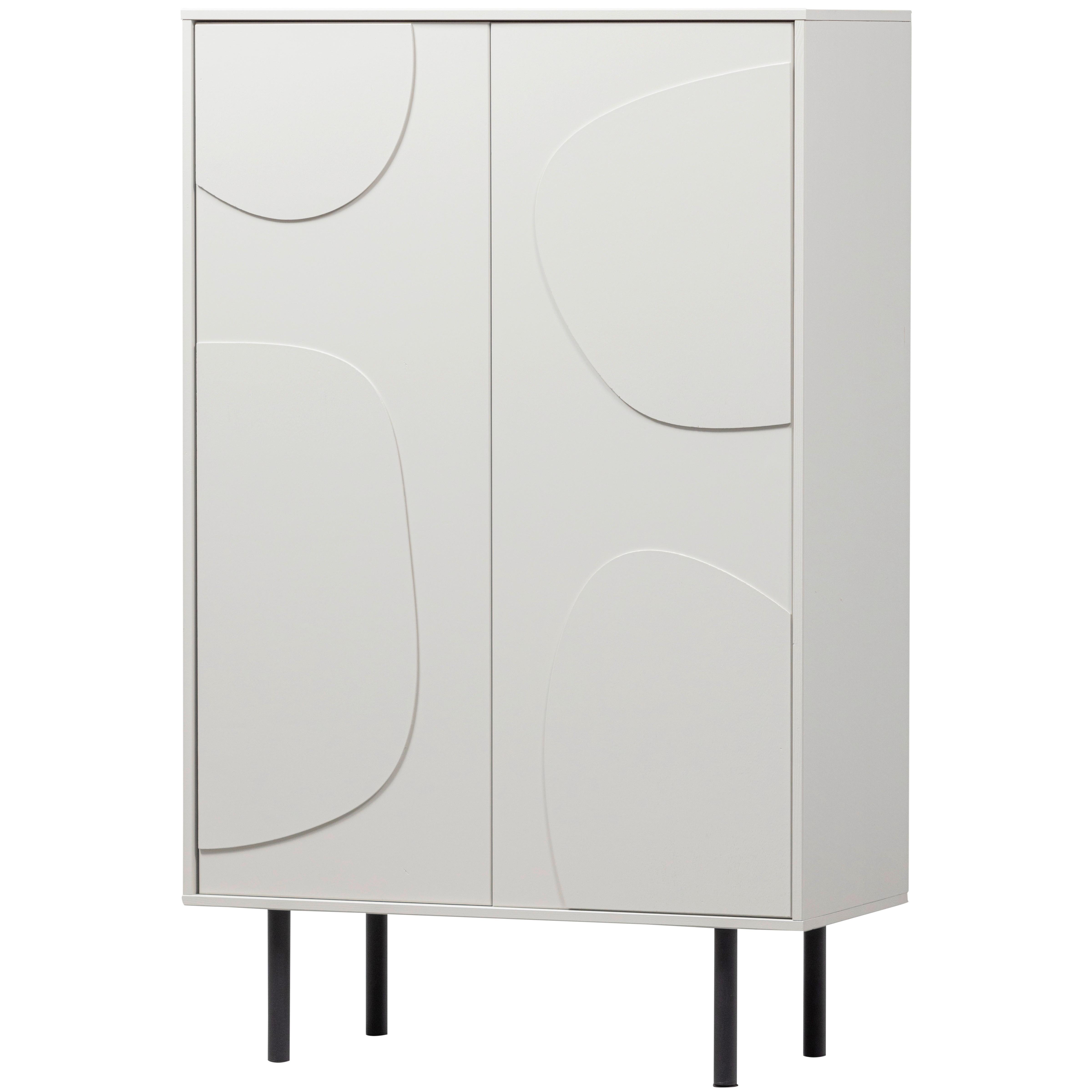 Kommode Cadiz Grauweiß B: 85cm - Grauweiß/Schwarz, Design, Holz (85/135/40cm) - Livetastic