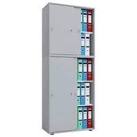 Aktenschrank versperrbar Lona XXL Grau B: 70 cm - Grau, Basics, Holzwerkstoff (70/183/37cm) - MID.YOU