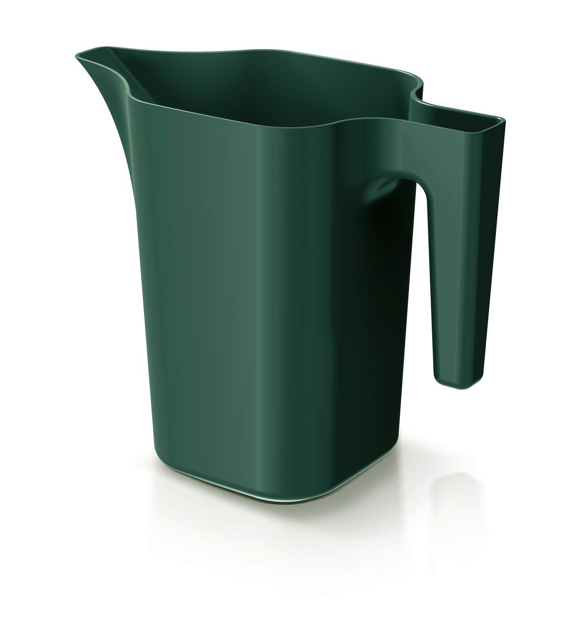 Locsolókanna Mariell - fekete/erdőzöld, Konventionell, műanyag (24/12/20cm) - Luca Bessoni