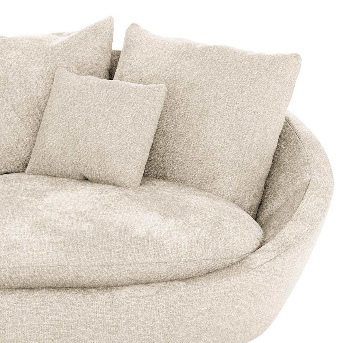 Bigsofa Maui, Silberfarben B: 237 cm - Silberfarben/Schwarz, MODERN, Textil (237/87/131cm) - Trendmanufaktur