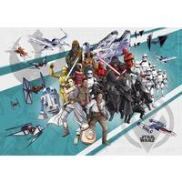 Fototapete Star Wars Cartoon Collage Wide - Multicolor, Trend, Textil (400/280cm)