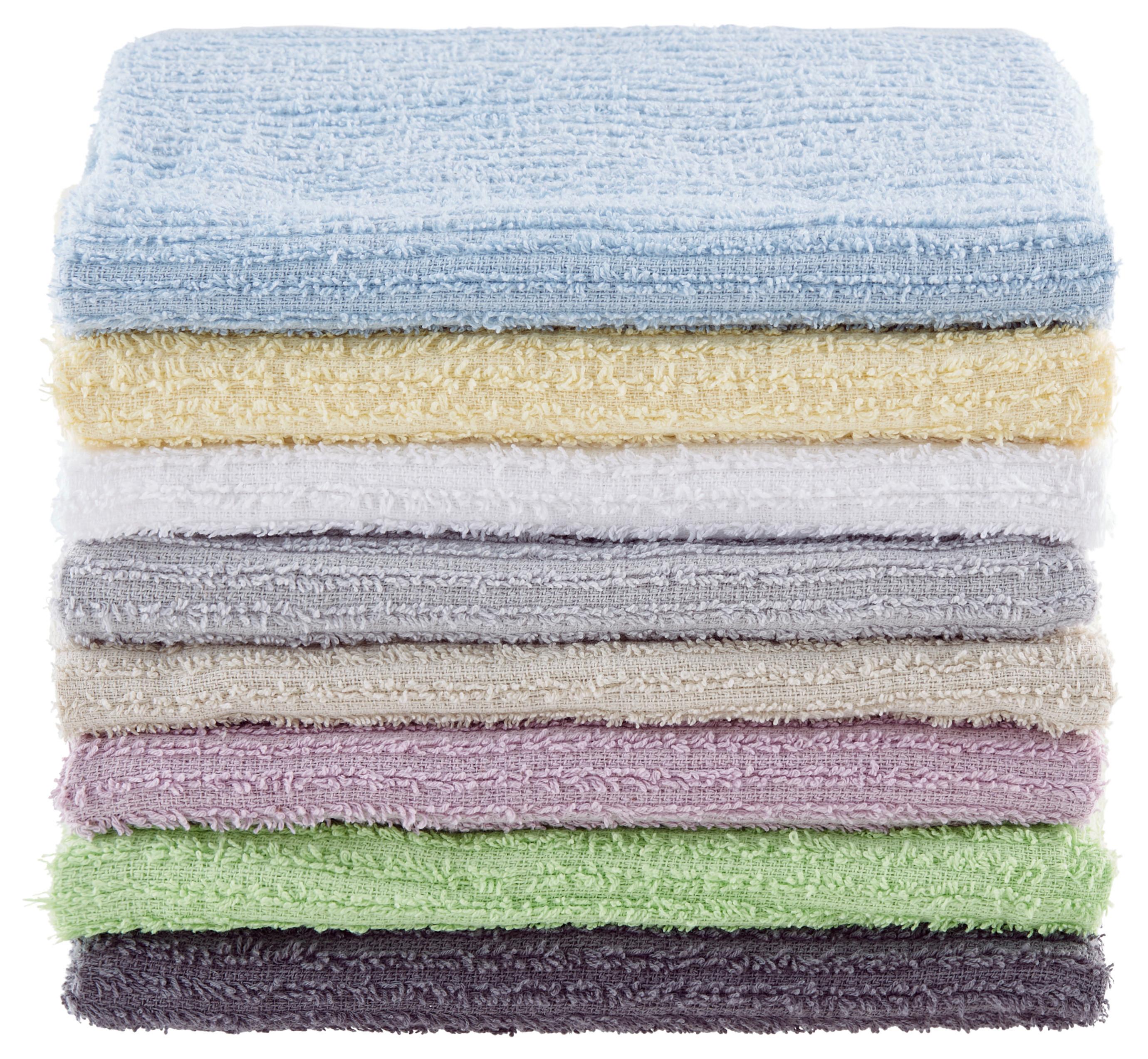 Handtuch Leonie - Blau/Anthrazit, MODERN, Textil (45/90cm) - Ondega