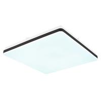 LED-Deckenleuchte Ully Schwarz Weiß L: 48,5 cm - Schwarz/Weiß, KONVENTIONELL, Kunststoff/Metall (48,5/48,5/6,6cm) - Globo