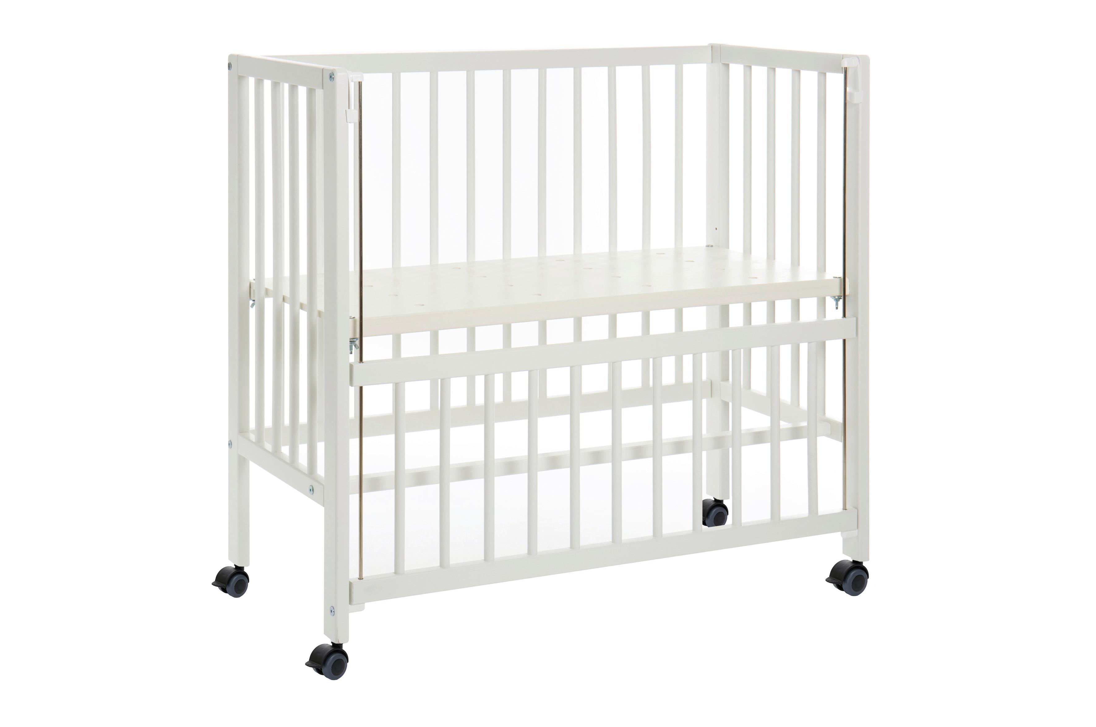 Beistellbett Bedside Crib Cocon Weiß, verstellbar