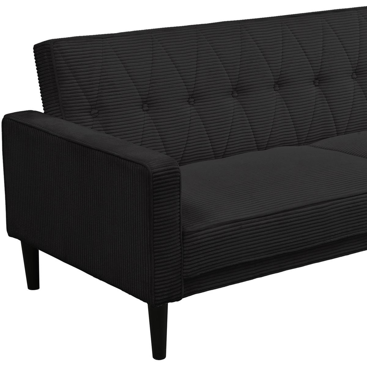 Schlafsofa Aarhus Anthrazit, mit Schlaffunktion - Anthrazit/Braun, Basics, Textil (213/81/86cm) - Livetastic
