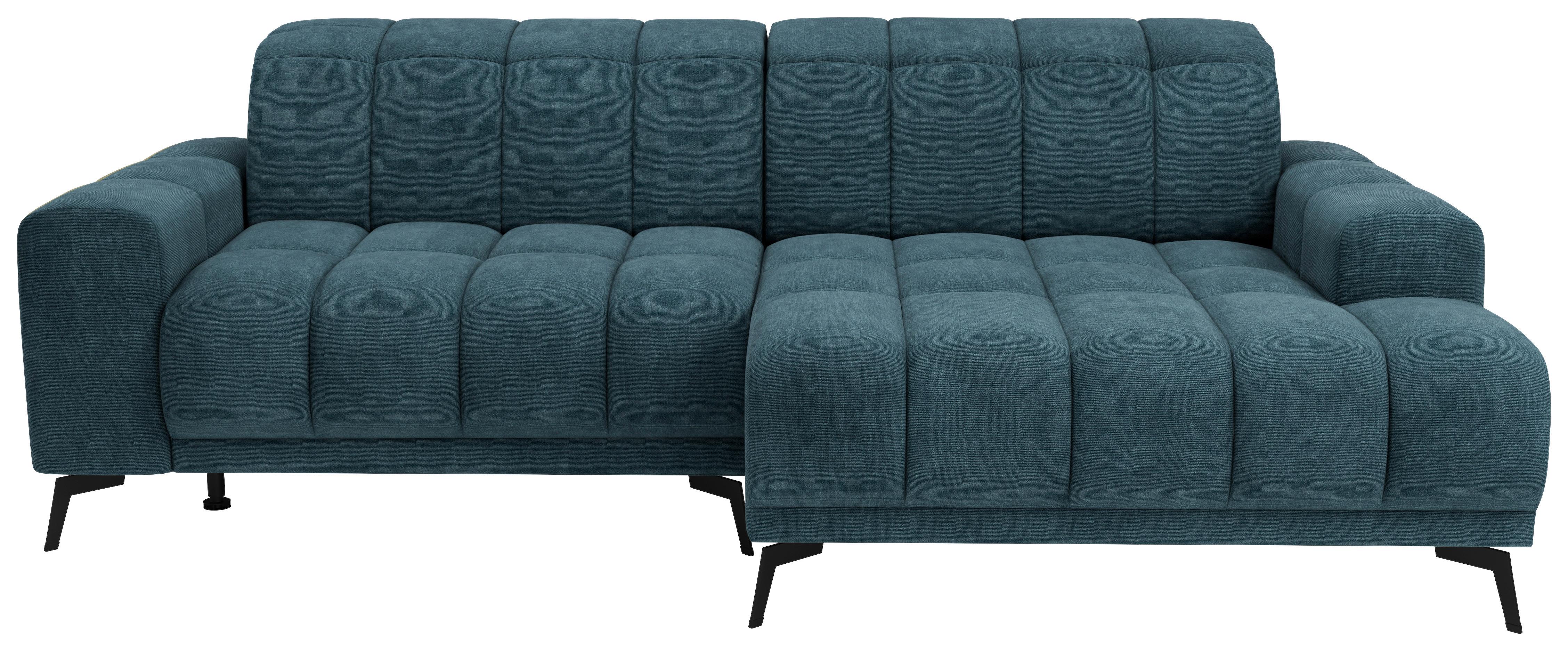 Rohová sedačka LAYA, pravá, petrolejová tkanina MEMPHIS - petrolej, Moderní, textil (250/155cm) - Premium Living