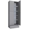 Drehtürenschrank B: 70 Cm Lona Xxl Grau - Grau, MODERN, Holzwerkstoff (70/200/39cm) - MID.YOU