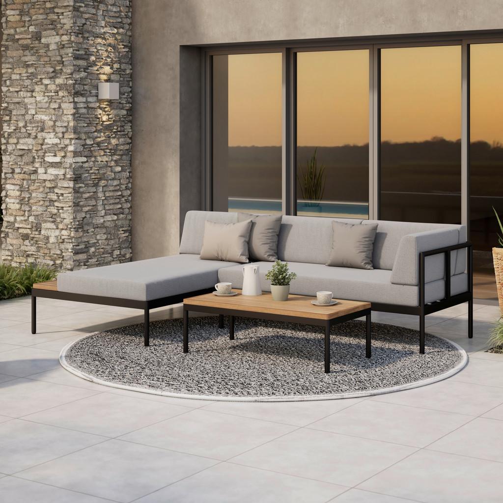 Loungegarnitur 3-Tlg Casablanca Holz/Metall +kissen