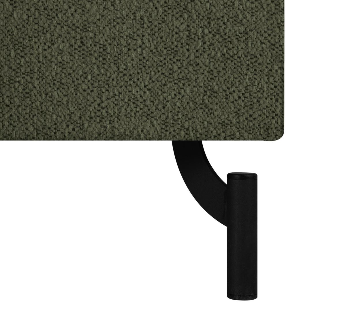 Boxspringbett Linz 140x200 cm D.grün inkl. Topper - Dunkelgrün/Schwarz, MODERN, Textil (140/200cm) - MID.YOU