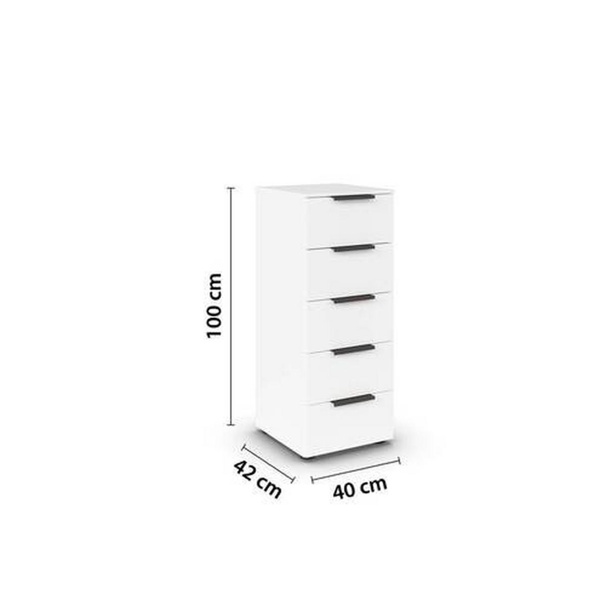 Kommode Flipp Eiche/Graphitfarben B: 40 cm - Schwarz/Graphitfarben, MODERN (40/100/42cm) - Rauch Möbel