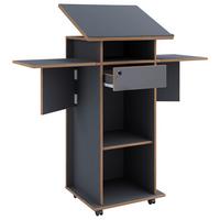 Stehpult Salia Anthrazit, Honigeiche B:123 cm - Honigeiche/Anthrazit, Design, Holzwerkstoff (123/128/44cm) - MID.YOU