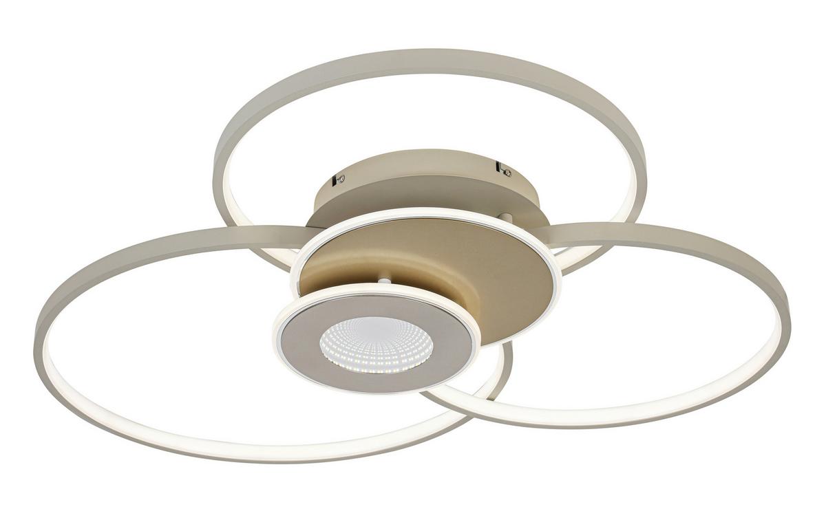 STROPNÍ LED SVÍTIDLO SEHR - pískové barvy/šampaňská, Moderní, kov/plast (74/77/11cm) - Mömax