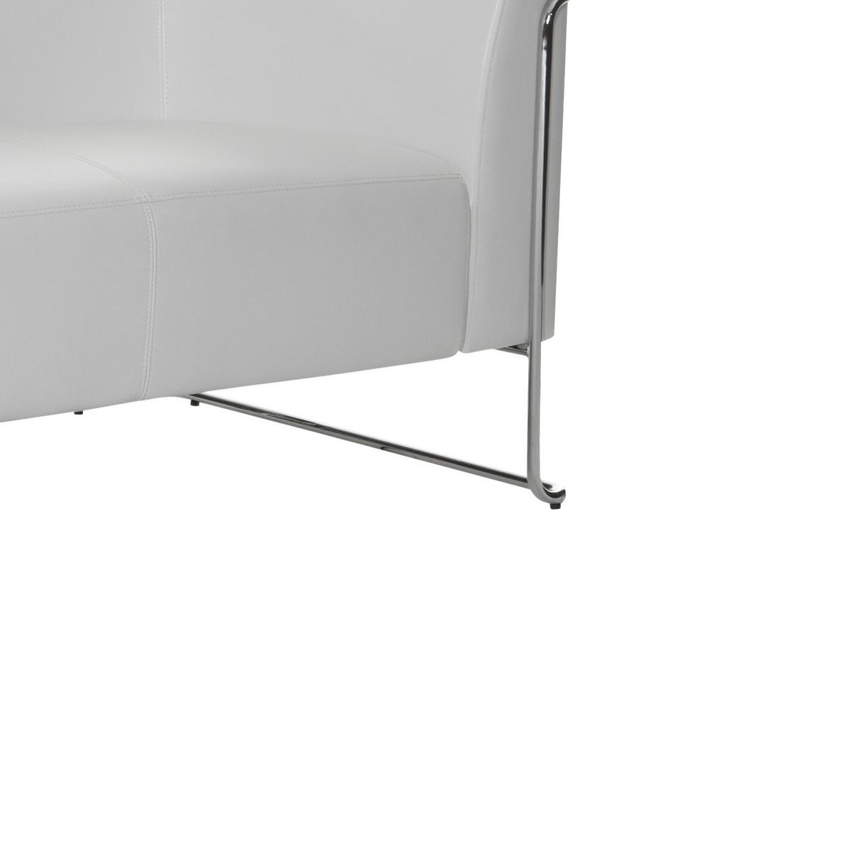 3-sitzer-sofa Curacao Weiß - Silberfarben/Weiß, MODERN, Textil (179/71/74cm) - MID.YOU