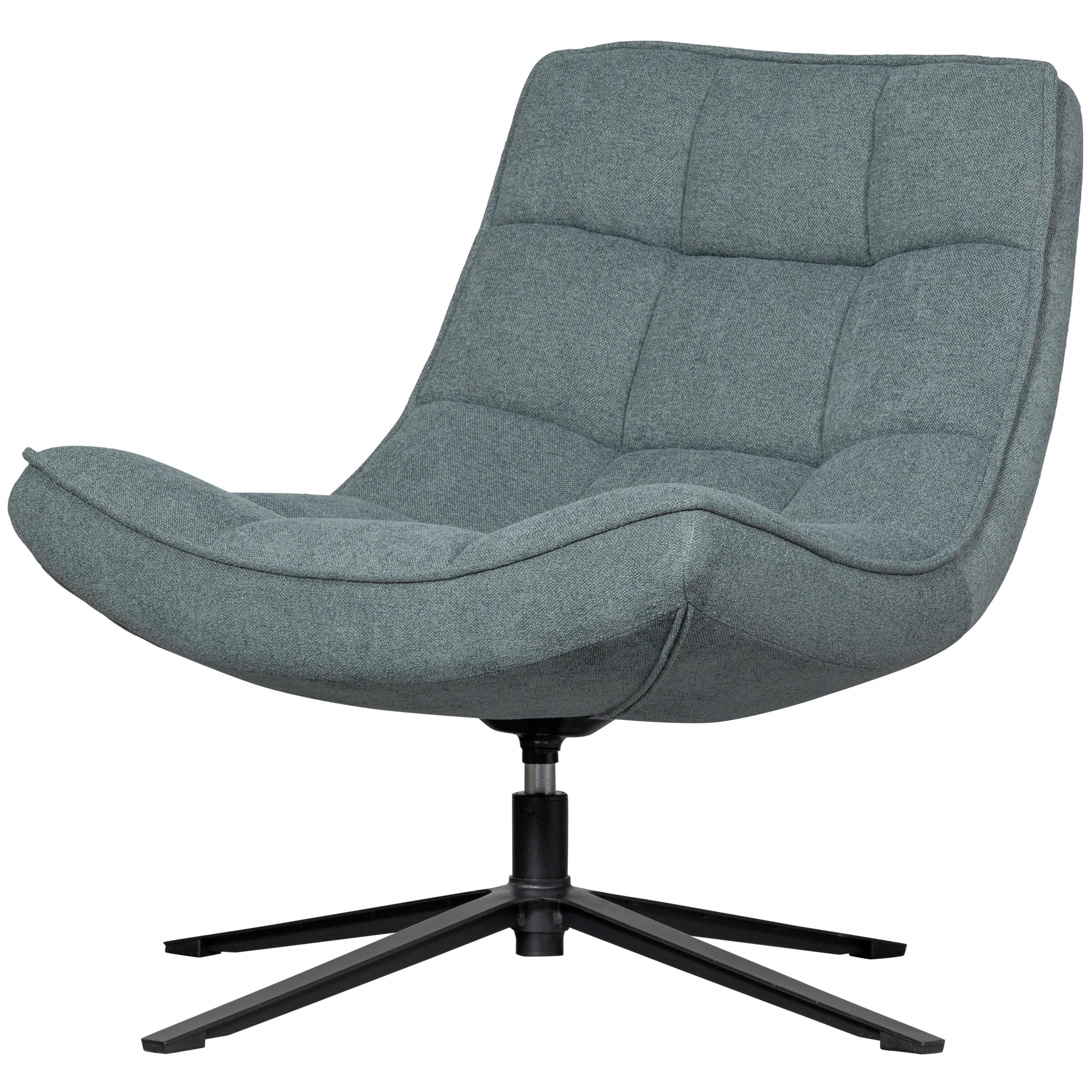 Sessel Maudi Blau B: 74 Cm - Blau/Schwarz, Design, Textil (74/84/86cm) - Livetastic