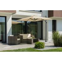 Ampelschirm Rhodos Junior BHT: 300x239x230 cm Naturfarben - Anthrazit/Naturfarben, Basics, Textil/Metall (300/239/230cm) - Schneider Schirme