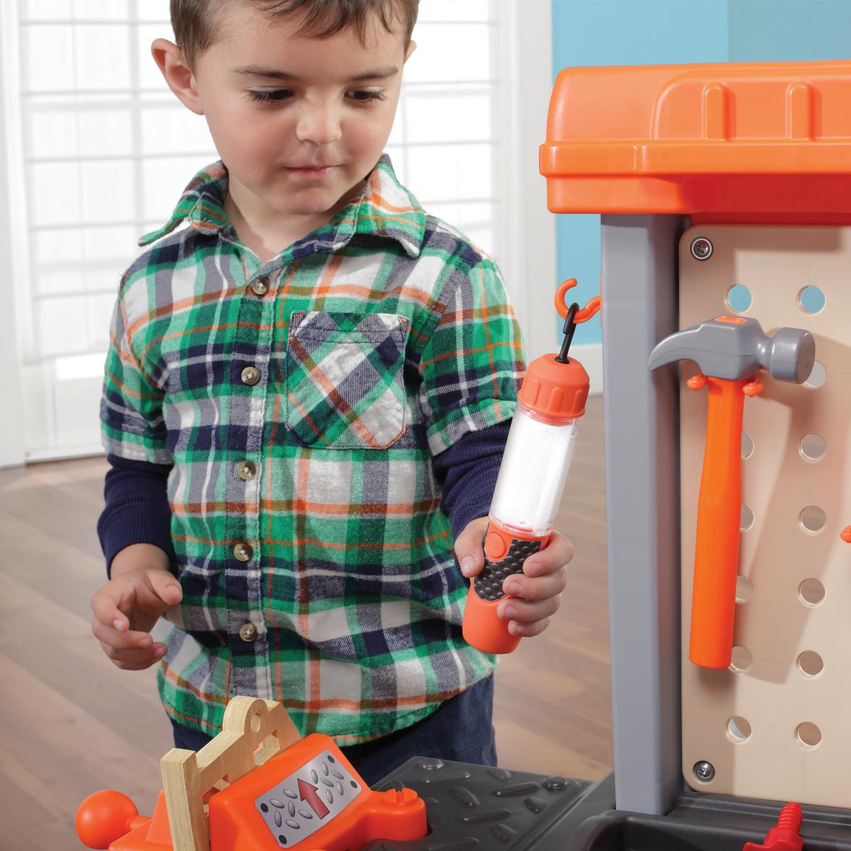 Kinderwerkbank Orange, B/h/t: 92,1x89,9x33cm - Beige/Orange, KONVENTIONELL, Kunststoff (92,1/89,9/33cm) - Ambia Garden