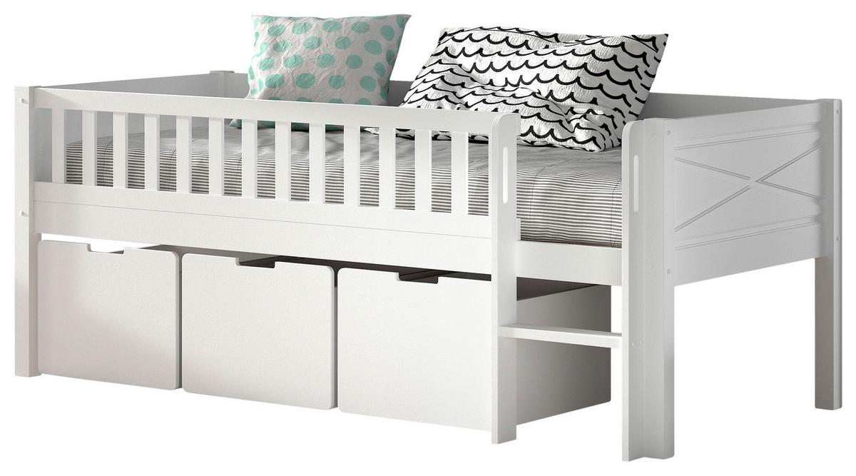 SPIELBETT Scott Weiß 90x200cm - Weiß, MODERN, Holz/Holzwerkstoff (90/200cm) - Vipack