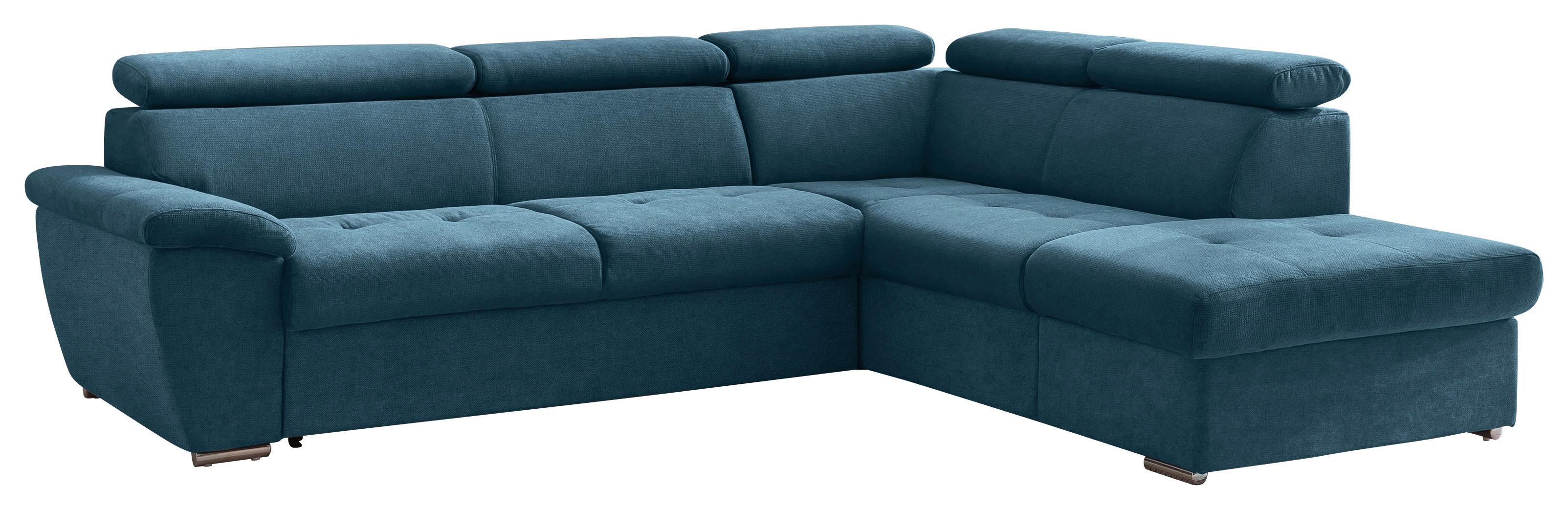 Ecksofa Mit Schlaffunktion Und Bettkasten Antero Hellblau