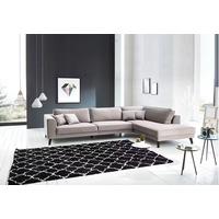 Ecksofa Lumber Jack Hellgrau S: 201x291 cm - Wengefarben/Hellgrau, MODERN, Textil (201/291cm) - Trendmanufaktur