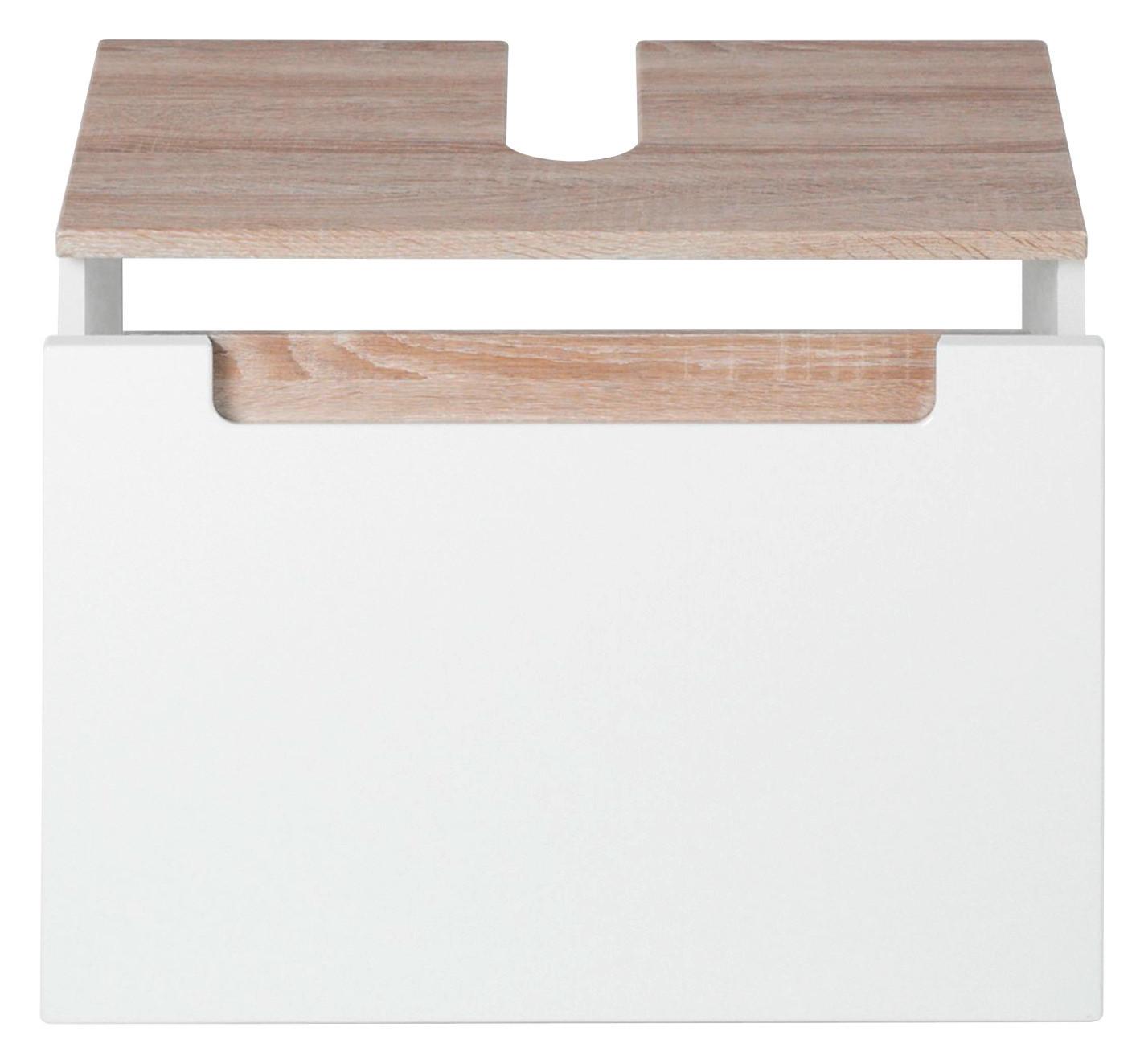 Waschbeckenunterschrank Siena B: 60 Cm Sonoma Eiche/weiß - Weiß/Sonoma Eiche, MODERN, Holzwerkstoff (60/40/35cm) - Held