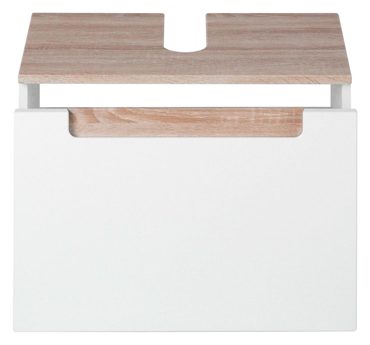 Waschbeckenunterschrank Siena B: 60 cm Sonoma Eiche/Weiß - Weiß/Sonoma Eiche, MODERN, Holzwerkstoff (60/40/35cm) - Held