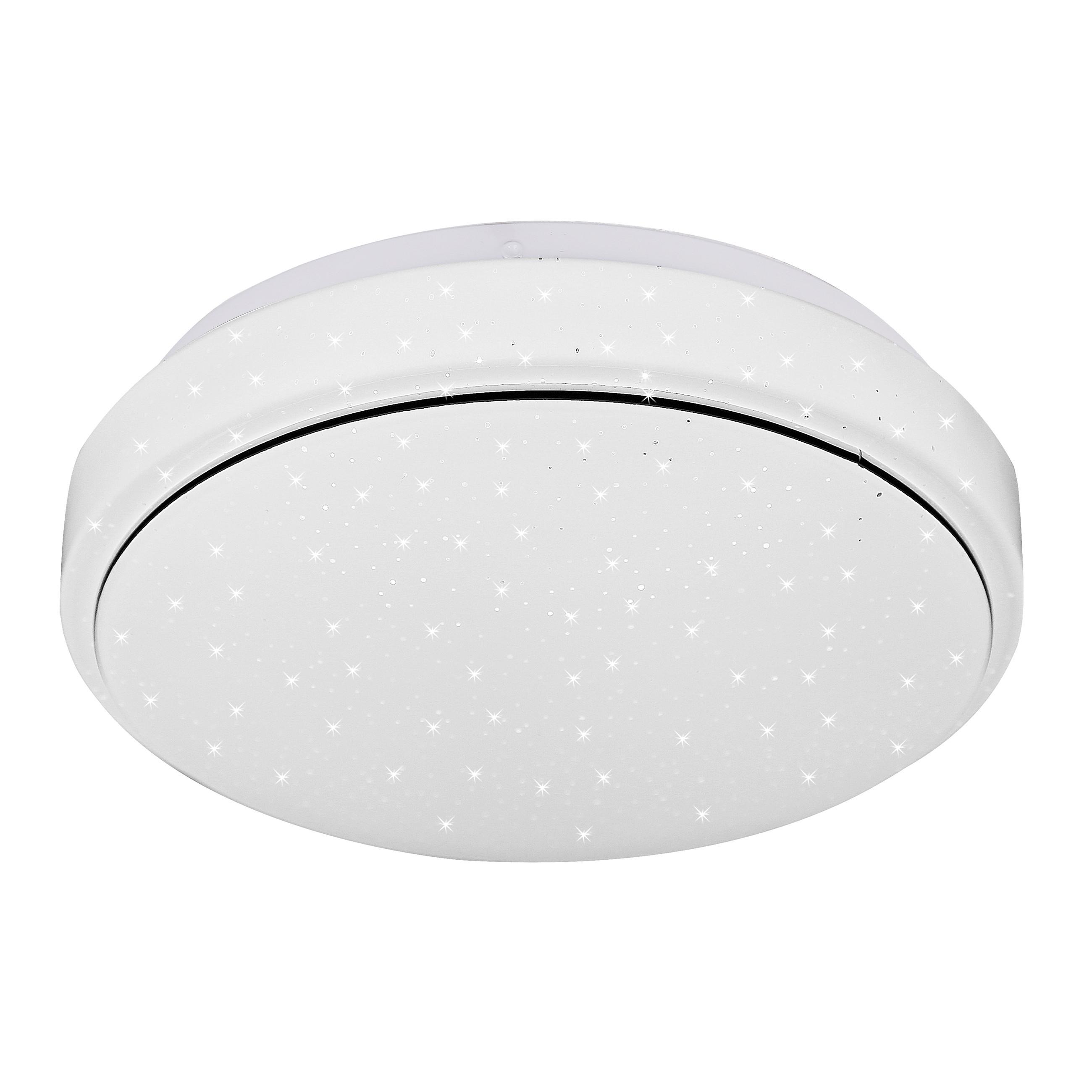 LED-Deckenleuchte 12-20352 Jasper - Weiß, KONVENTIONELL, Kunststoff/Metall (26/26/6.5cm)