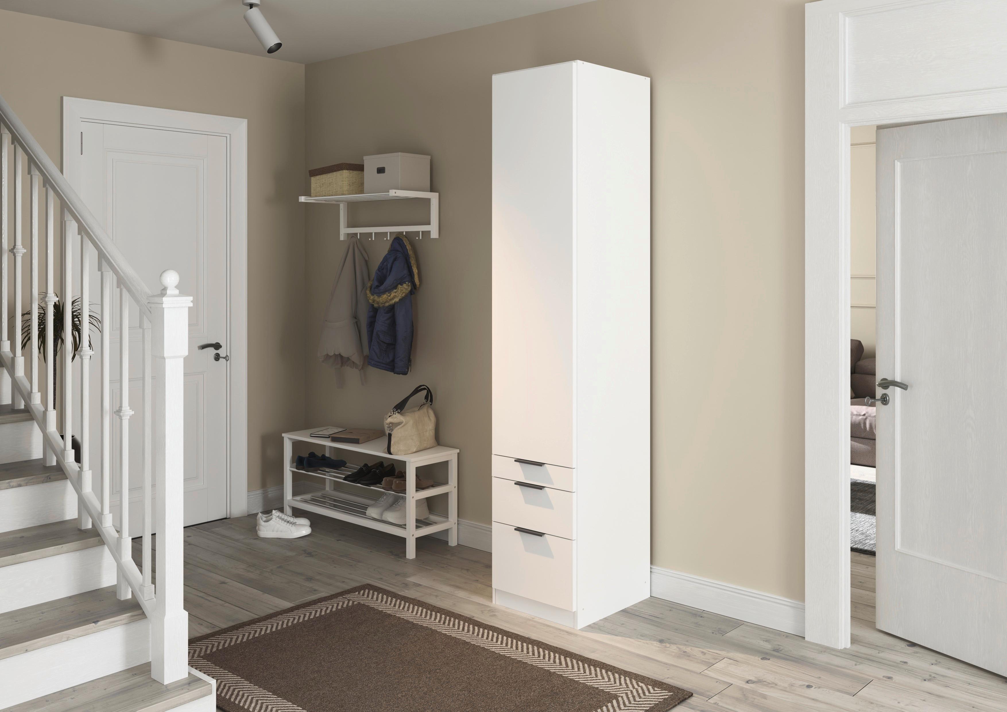 Drehtürenschrank Alabama Weiß B: 47 Cm - Weiß, MODERN, Holzwerkstoff (47/229/54cm) - Rauch Möbel