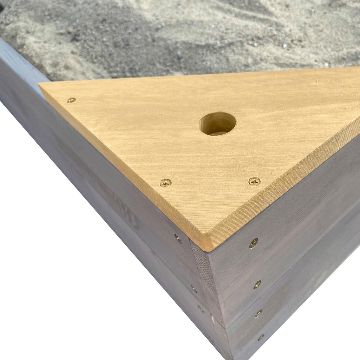 Sandkasten A031.015.20 - Braun/Grau, KONVENTIONELL, Holz (115/21,8/180cm) - Ambia Garden