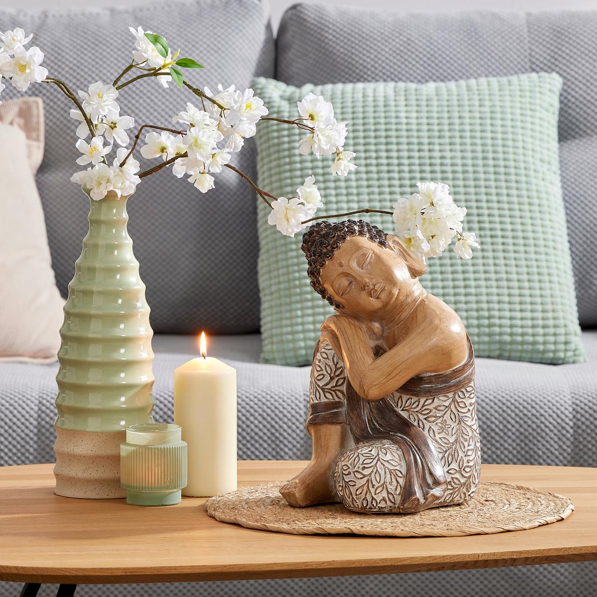 Buddha Leah - Braun/Weiß, LIFESTYLE, Kunststoff (20/21/29cm) - Luca Bessoni