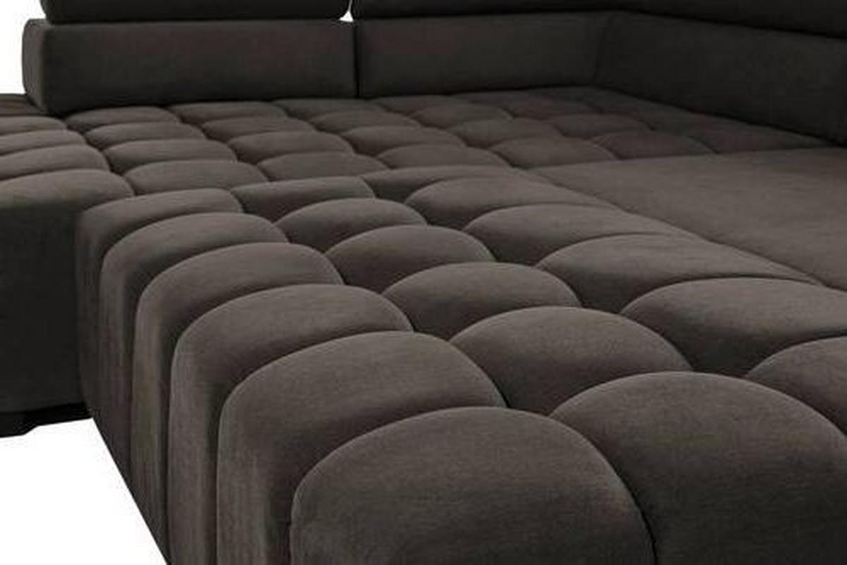 Eckschlafsofa Elias Neu Braun S: 201 cm - Schwarz/Braun, Design, Textil (201/307cm) - Livetastic