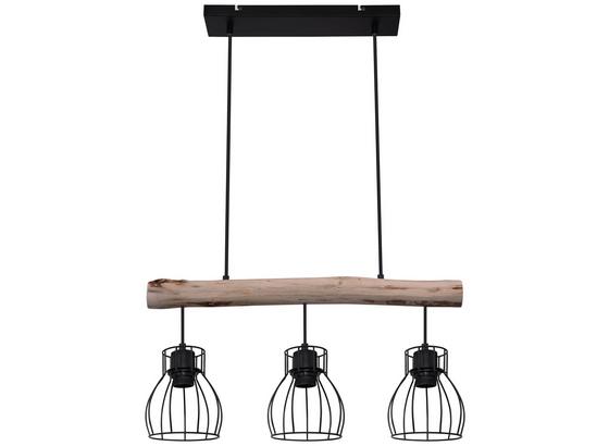Závesná Lampa Gidi - čierna, Romantický / Vidiecky, kov/drevo (60cm) - Modern Living Závesná Lampa Gidi - čierna, Romantický / Vidiecky, kov/drevo (60cm) - Modern Living