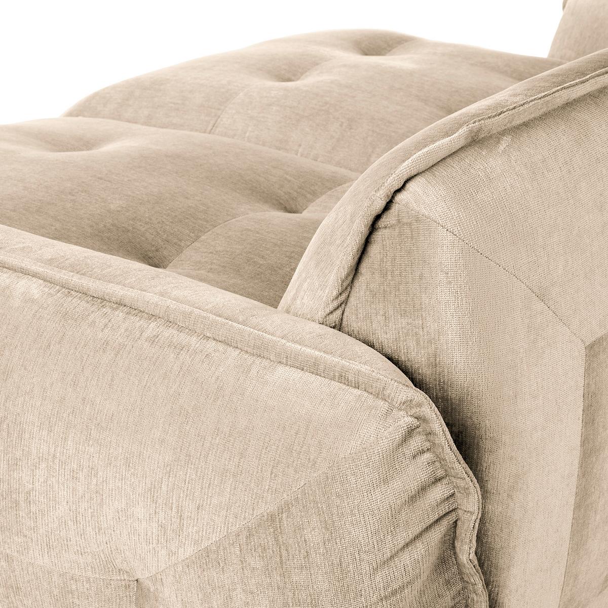Bigsofa Fluffy, Creme B: 285 Cm - Creme/Schwarz, MODERN, Textil (285/87/184cm) - Trendmanufaktur