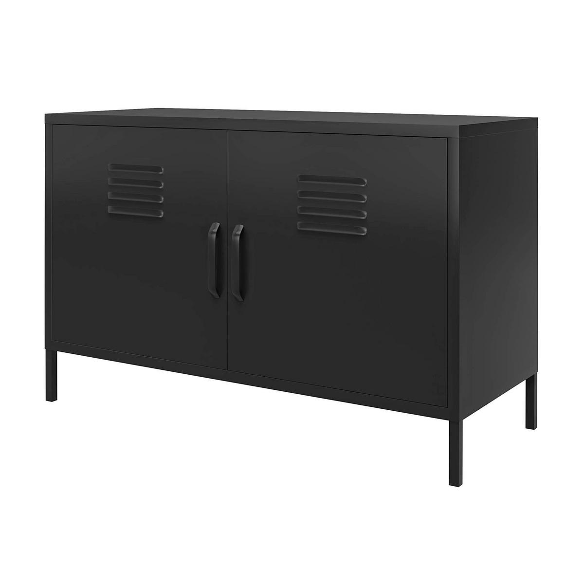 Highboard Mission District Schwarz B: 100cm - Schwarz, Design, Metall (100/64/46cm) - MID.YOU