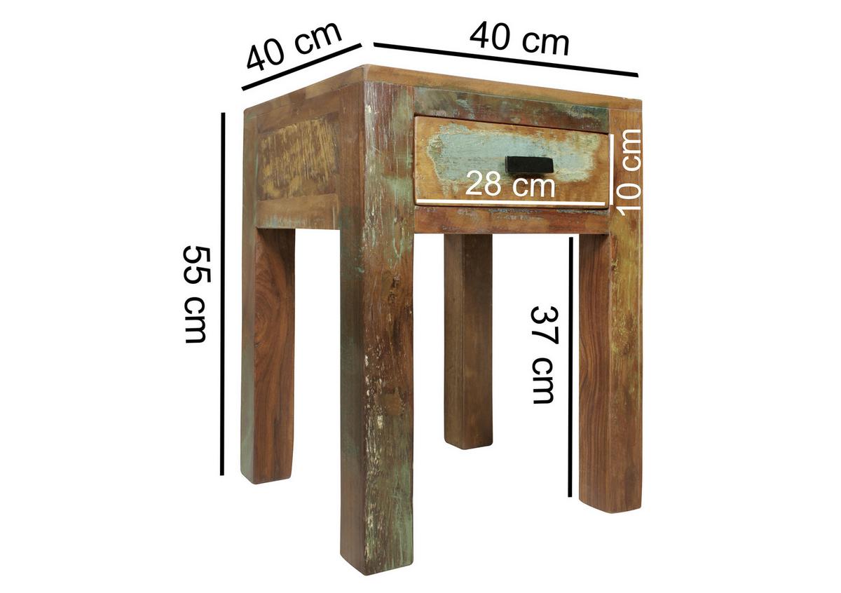 Nachtkästchen Braun Echtholz H: 55 Cm Kalkutta - Braun, LIFESTYLE, Holz (40/55/40cm) - MID.YOU