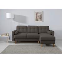Ecksofa Noret, Grau S: 223x157 Cm - Buchefarben/Grau, Design, Textil (223/157cm) - MID.YOU