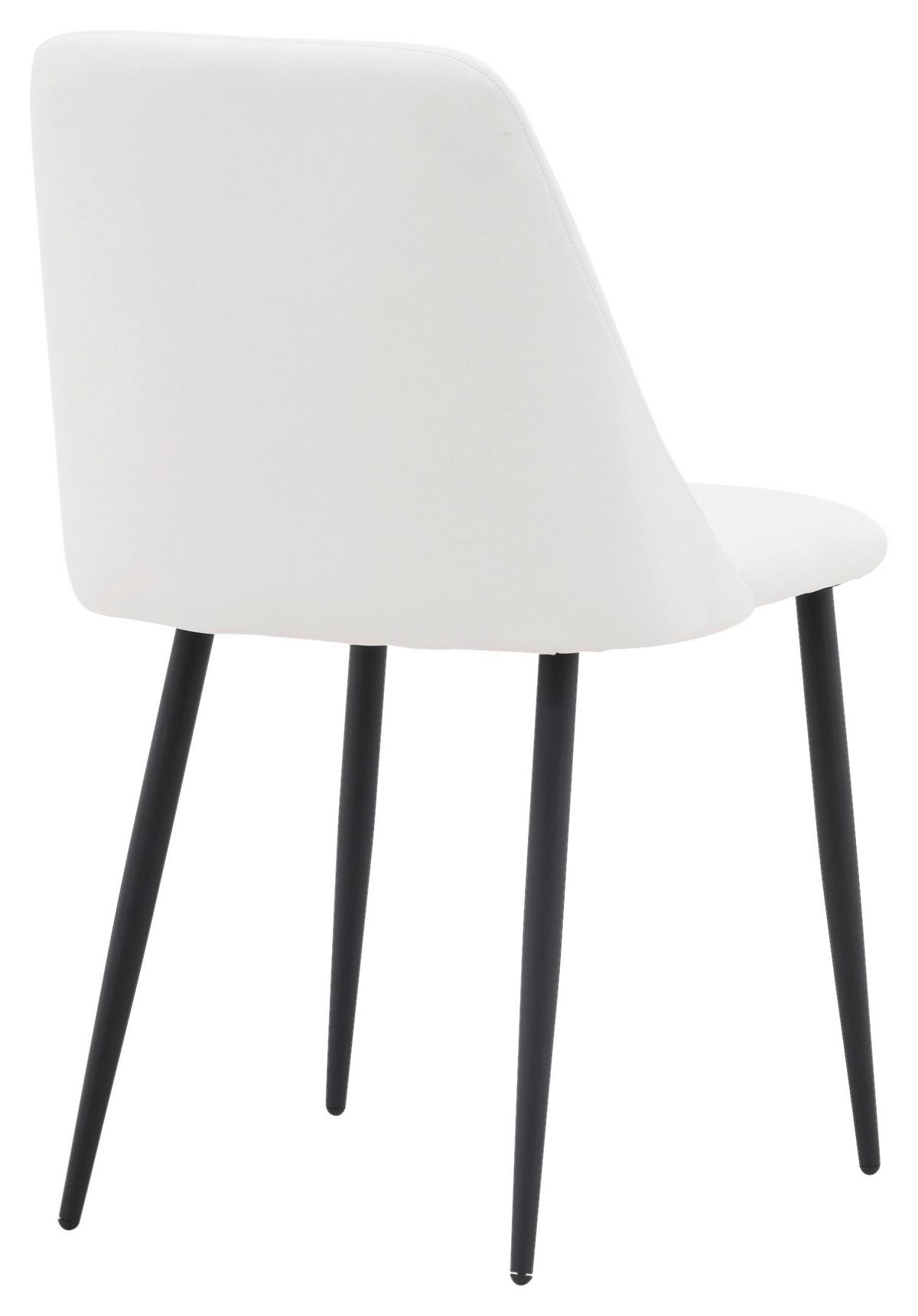 Stuhl-Set Night - Schwarz/Weiß, Design, Textil/Metall (49/87/56cm) - Livetastic